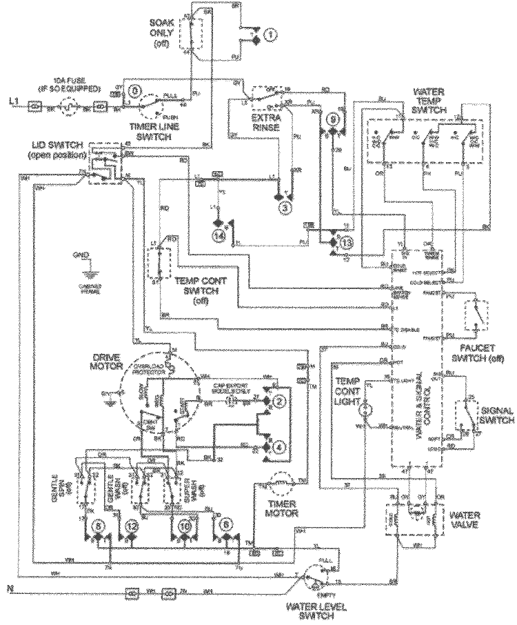 WIRING INFORMATION Diagram and Parts List for MAV8057AWW  Maytag Washer