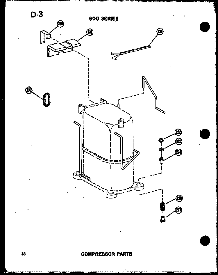 Compressor Parts Diagram and Parts List for 619-3P P54720-45R Amana Air Conditioner