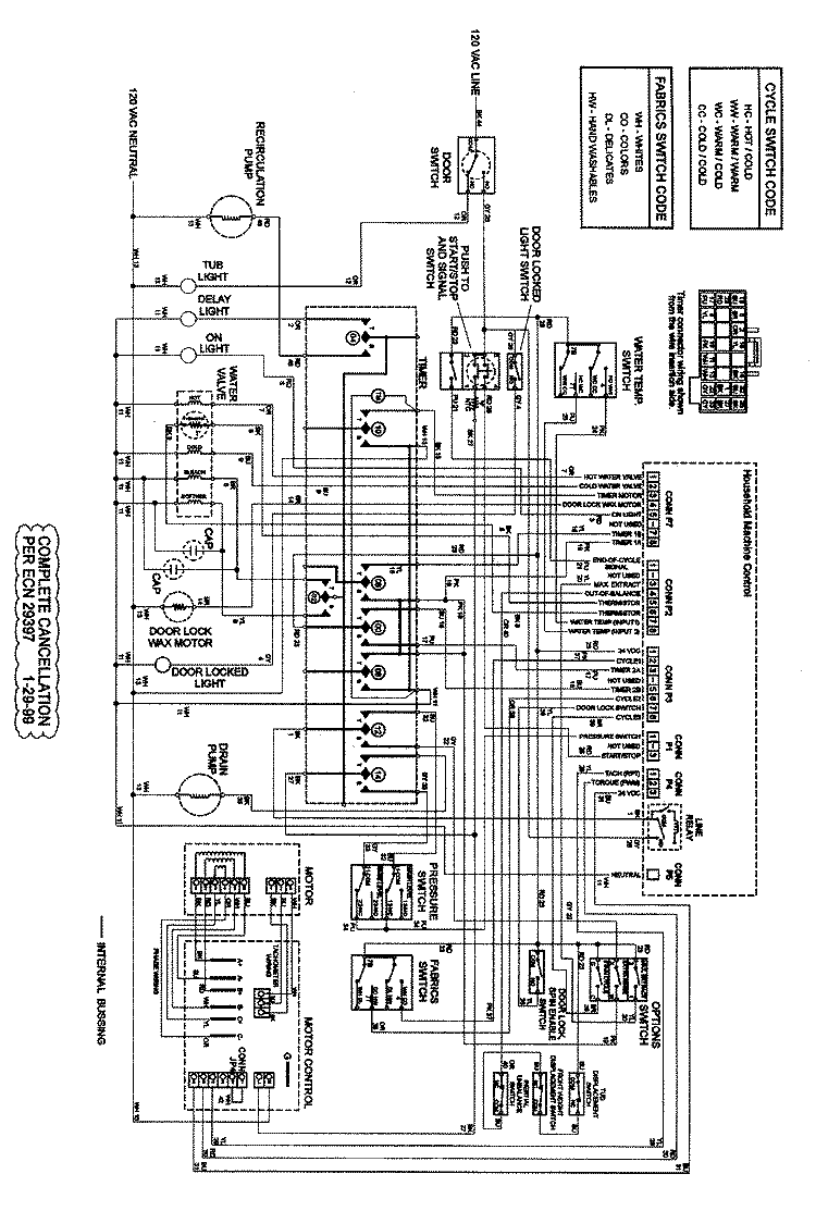 WIRING INFORMATION (SERIES 10) Diagram and Parts List for MAH4000AWQ  Maytag Washer