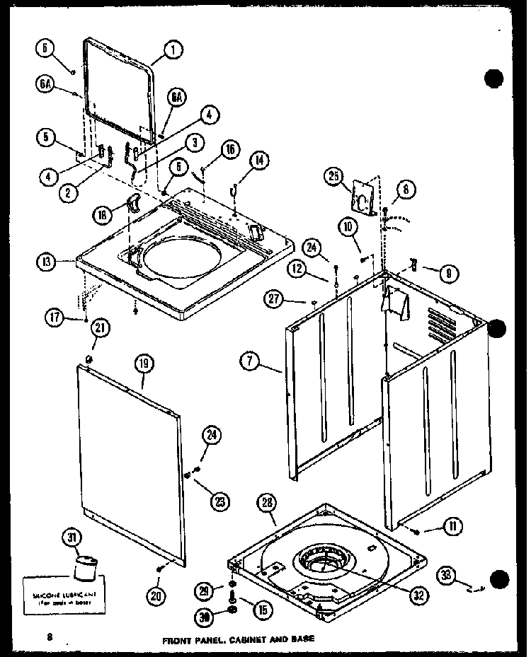 Section 3 Diagram and Parts List for LW3903W P1110506W Amana Washer
