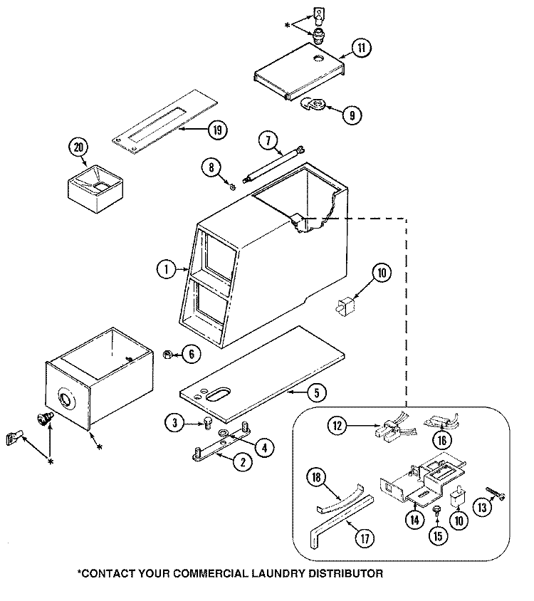 CONTROL PANEL Diagram and Parts List for LNC8760A77  Maytag Dryer