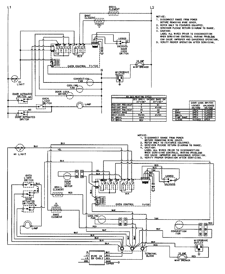 WIRING INFORMATION (MEW5530BAB / BAW) Diagram and Parts List for MEW5530BAW  Maytag Wall Oven