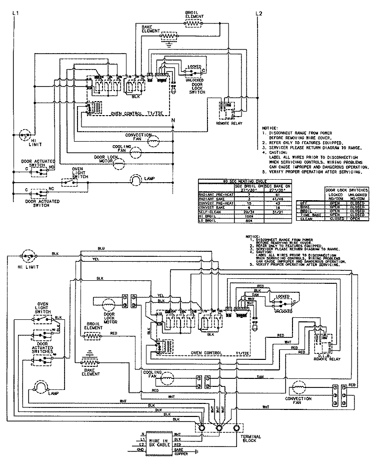 WIRING INFORMATION (MEW5530BCB / BCW) Diagram and Parts List for MEW5530BCW  Maytag Wall Oven