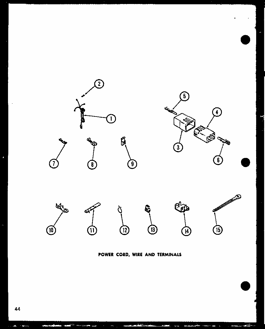 Power Cord (lw2402/p1110516w) (lw2403/p1110517w) Diagram and Parts List for LW2302 P1110514W Amana Washer