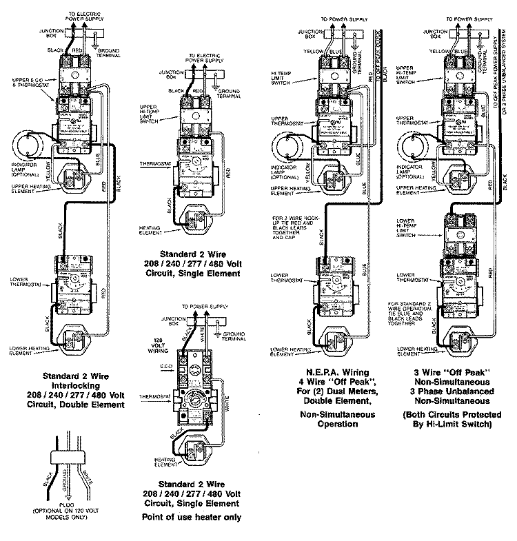 WIRING INFORMATION Diagram and Parts List for HE2950S981  Maytag Water Heater