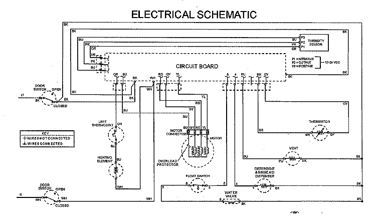 WIRING INFORMATION Diagram and Parts List for MDB7100AWQ  Maytag Dishwasher