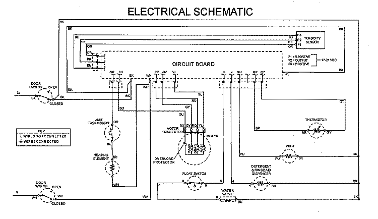 WIRING INFORMATION Diagram and Parts List for MDB9100AWQ  Maytag Dishwasher