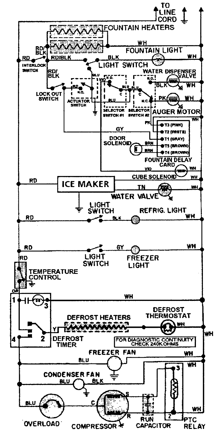 WIRING INFORMATION Diagram and Parts List for GS24C7C3EV  Admiral Refrigerator