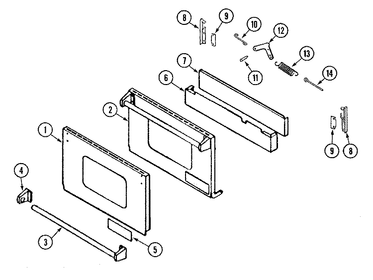 DOOR Diagram and Parts List for DGRS304  Dynasty Smoker
