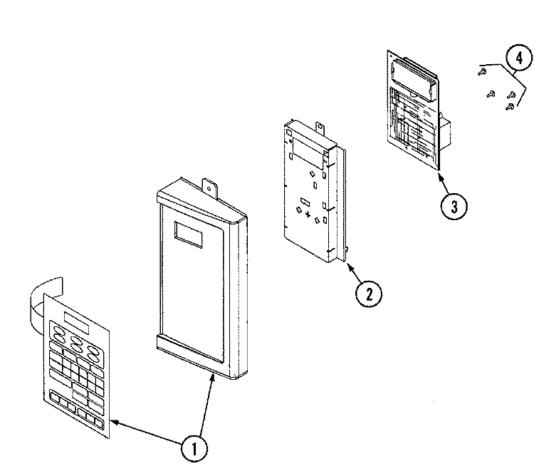 CONTROL PANEL Diagram and Parts List for JMV8000BDB  Jenn-Air Microwave