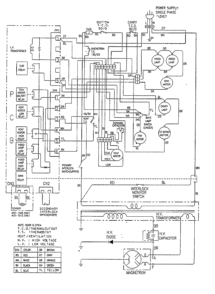 WIRING INFORMATION Diagram and Parts List for JMV8000BDB  Jenn-Air Microwave