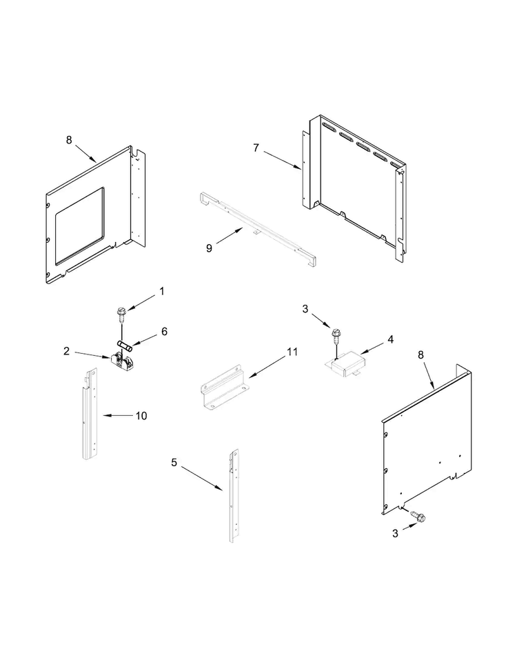 Top Venting Parts Diagram and Parts List for JMW2427DB01  Jenn-Air Microwave