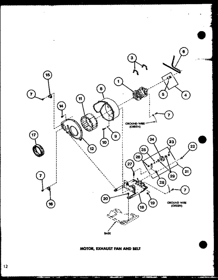 Section 7 Diagram and Parts List for LG2412 P7762218W Amana Dryer