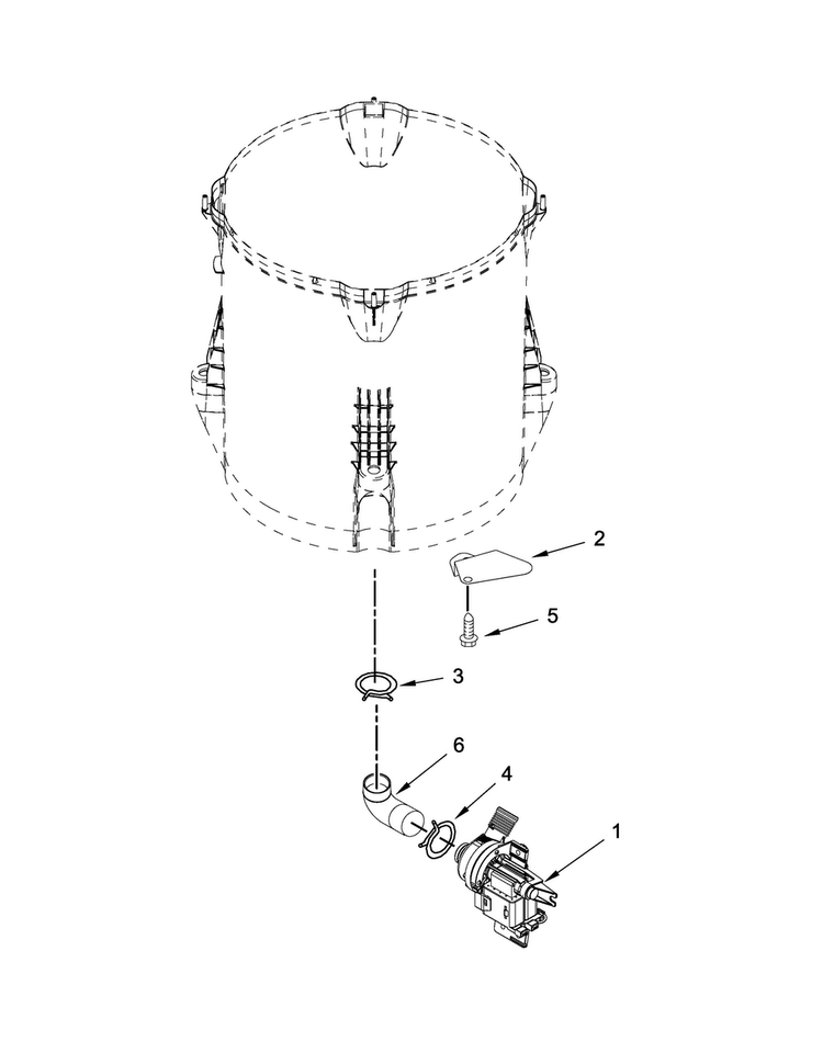 Pump Parts Diagram and Parts List for MVWB835DW0  Maytag Washer