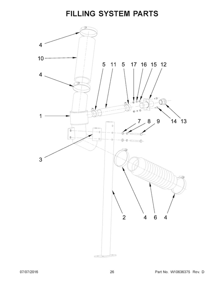 Filling System Parts Diagram and Parts List for MFS230PAVS  Maytag Washer