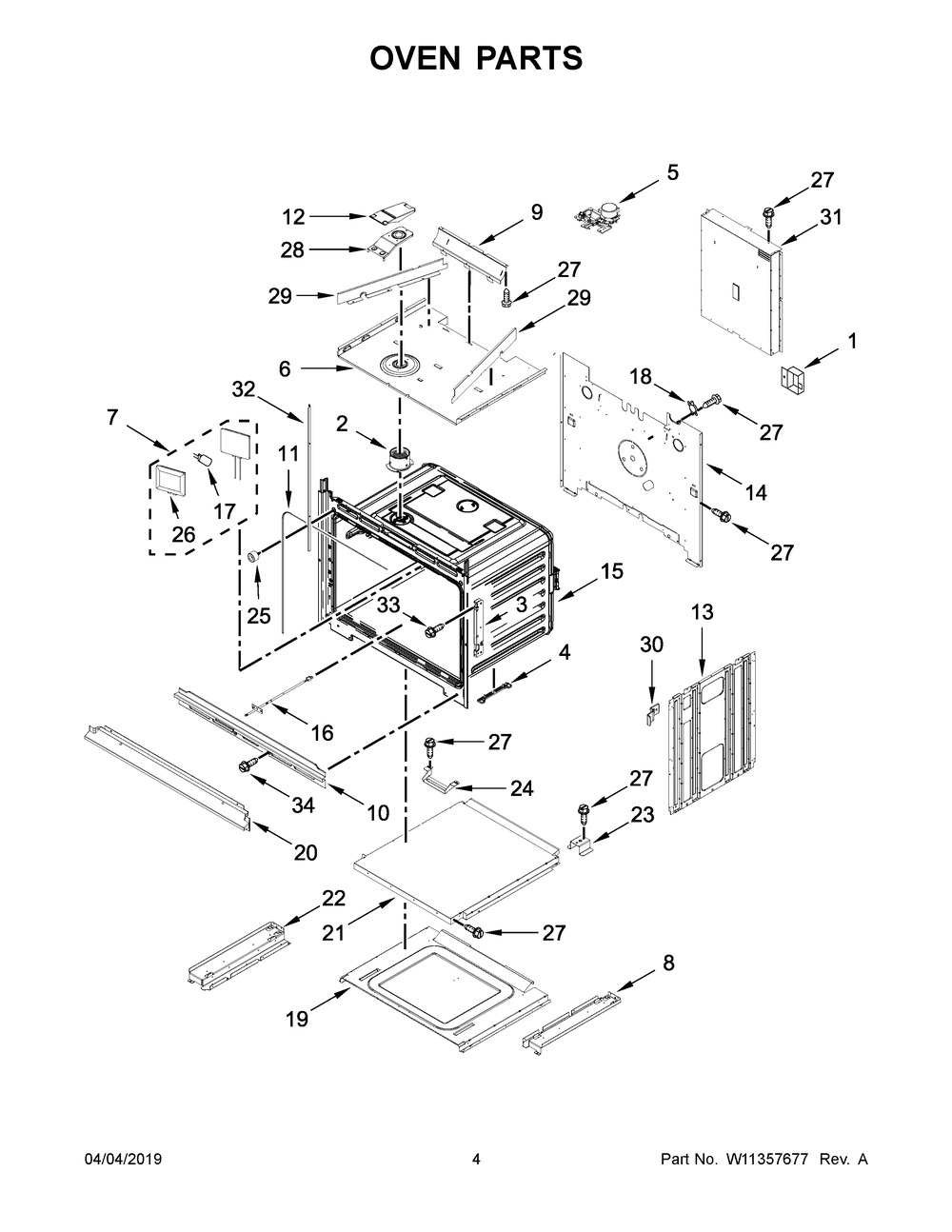 Oven Parts Diagram and Parts List for JMW2430DS04  Maytag Microwave Oven Combo