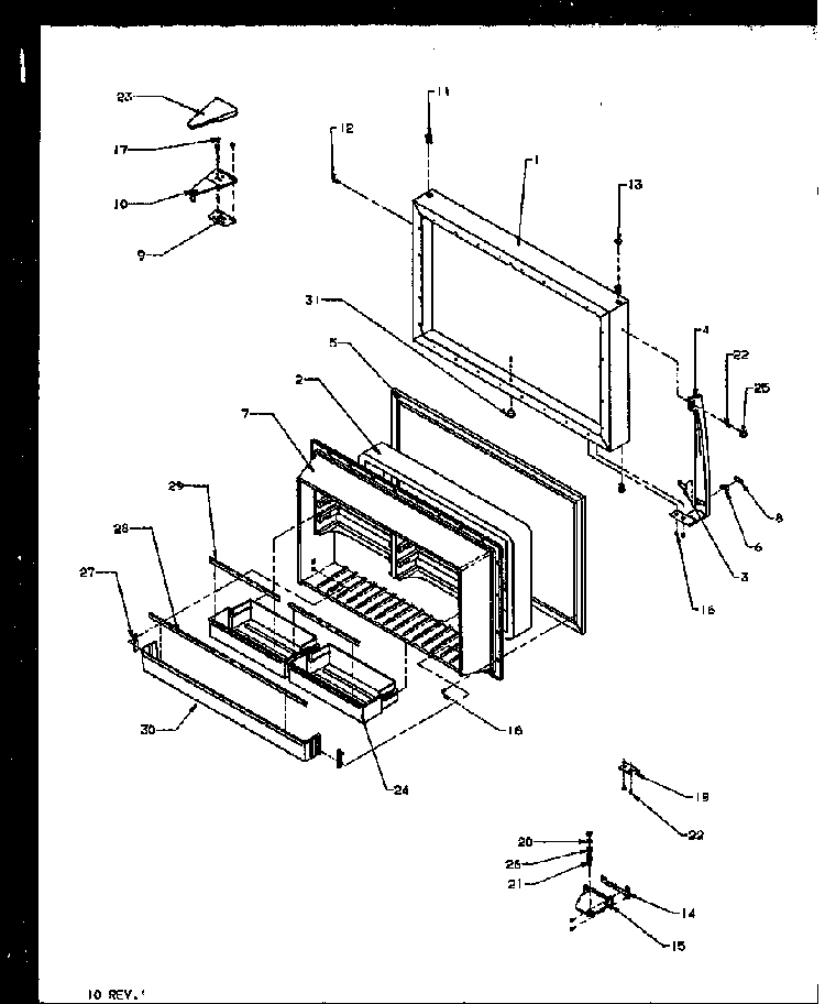 Section 16 Diagram and Parts List for TS18R2G-P1158311WG  Amana Refrigerator