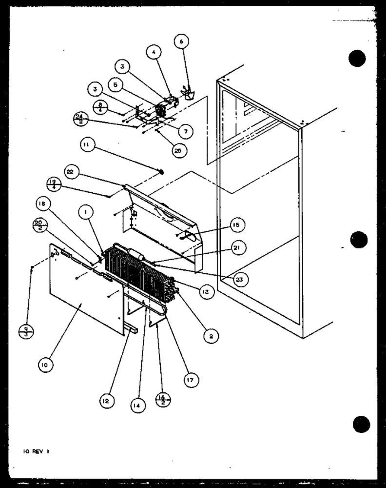 Shroud, Evaporator Fan Diagram and Parts List for IC3N-P1110701W-TM  Amana Refrigerator