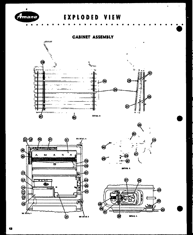 Page 2 Diagram and Parts List for FF105L  Amana Refrigerator