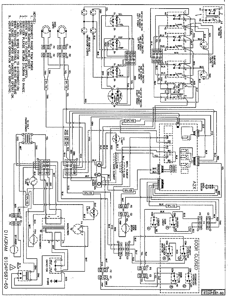 WIRING INFORMATION Diagram and Parts List for MER6750AAW  Maytag Microwave Oven Combo