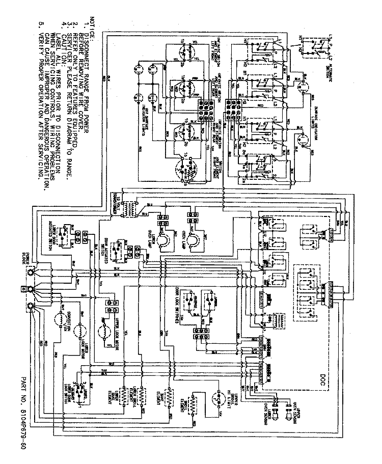 WIRING INFORMATION Diagram and Parts List for MER6771AAB  Maytag Range