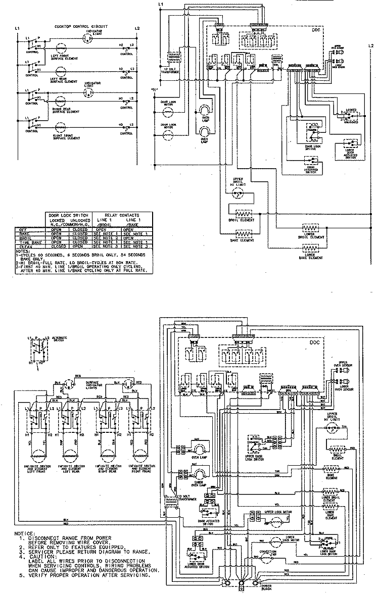 WIRING INFORMATION Diagram and Parts List for MER6550AAW  Maytag Range