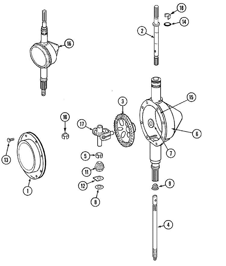 TRANSMISSION Diagram and Parts List for LAT9606BGE  Maytag Washer