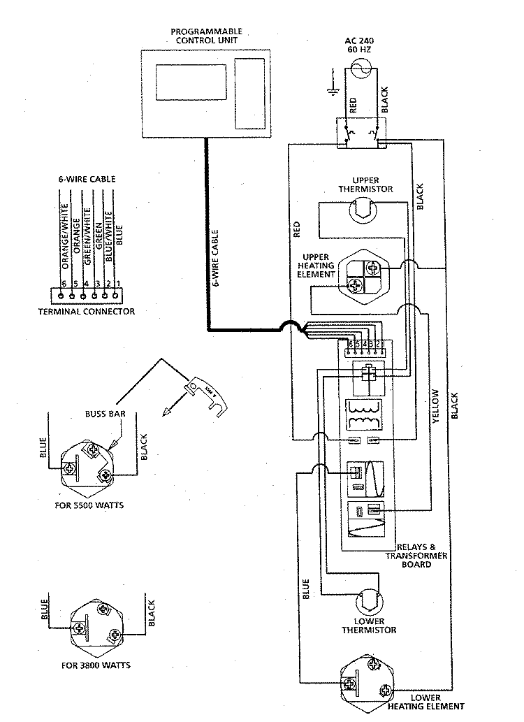 WIRING INFORMATION Diagram and Parts List for HE21250PC  Maytag Water Heater