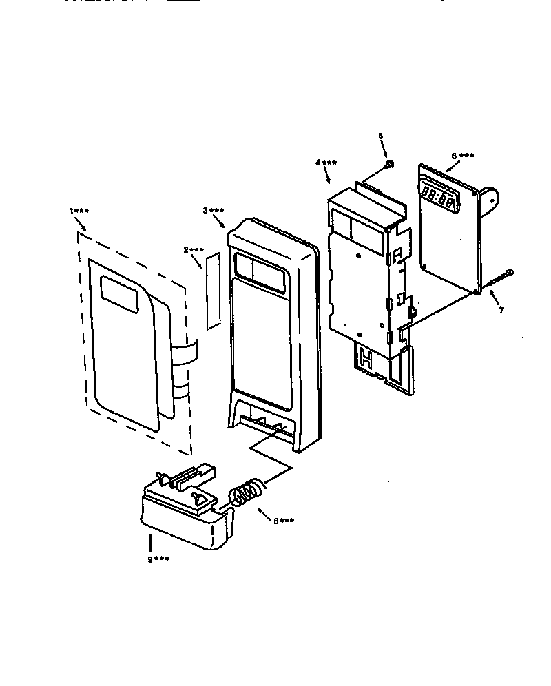 Control Panel Diagram and Parts List for 56569330790  Kenmore Microwave
