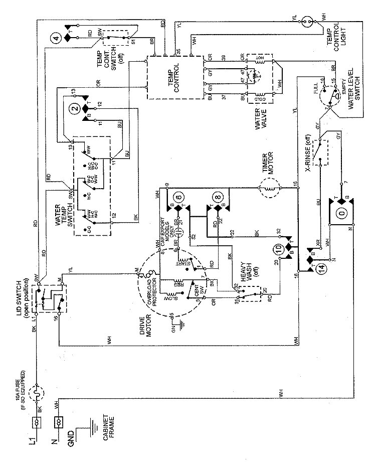 WIRING INFORMATION Diagram and Parts List for MAV7600BGW  Maytag Washer