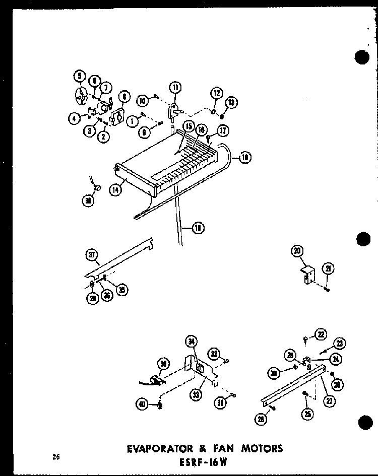 Section 2 Diagram and Parts List for ESRC316B-L-P73500-1WL  Amana Refrigerator