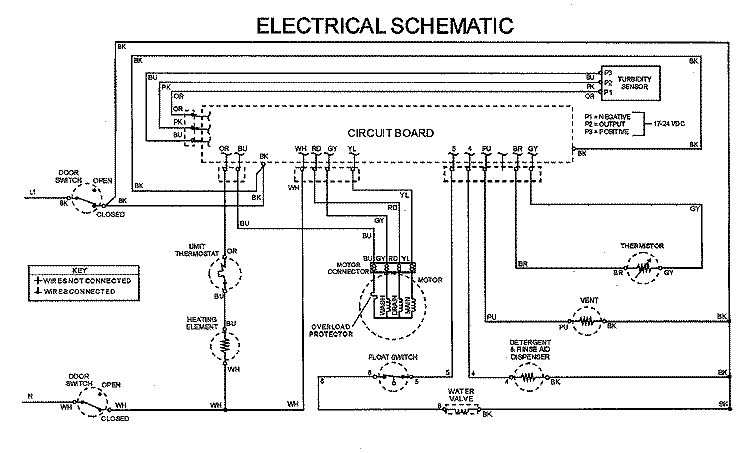 WIRING INFORMATION Diagram and Parts List for MDB7130AWB  Maytag Dishwasher