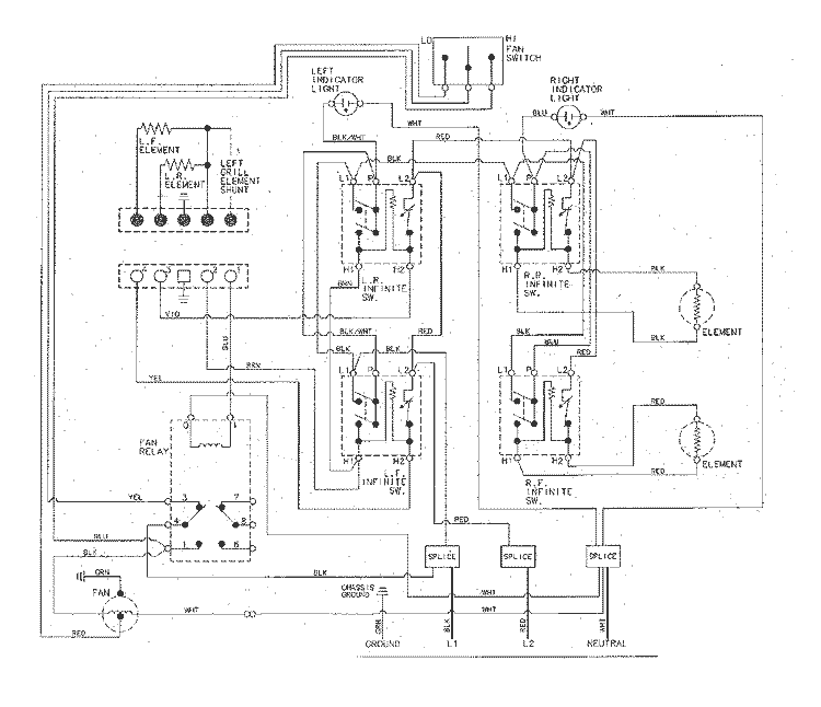 WIRING INFORMATION Diagram and Parts List for JED8130ADW  Jenn-Air Cooktop