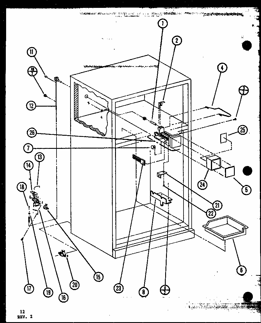 (tli18k/p7803223w) (tli18k/p7803224w) (tli18k/p7803245w) (tli18k/p7803246w) Diagram and Parts List for TLI20K-P7803249W  Amana Refrigerator