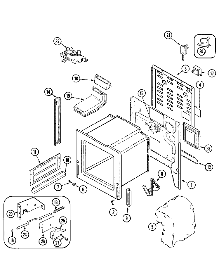 BODY Diagram and Parts List for JGS8850ADQ  Jenn-Air Range