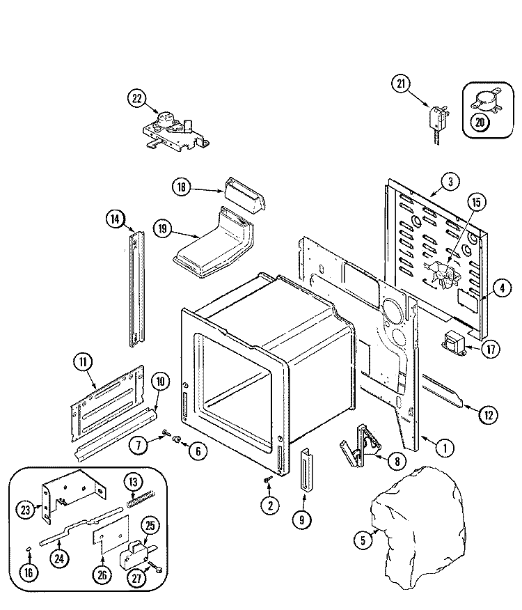 BODY Diagram and Parts List for JGS8750ADS  Jenn-Air Range