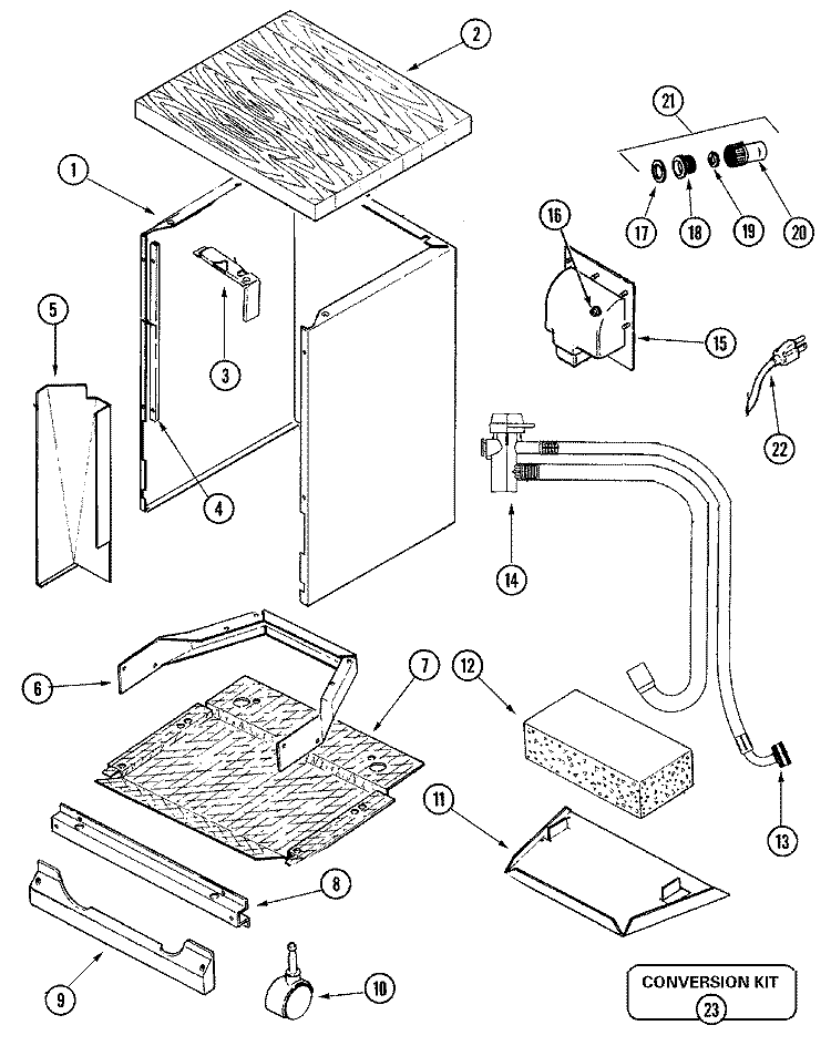 CABINET & FAUCET COUPLER ASSY. Diagram and Parts List for PDC3600AWX  Maytag Dishwasher