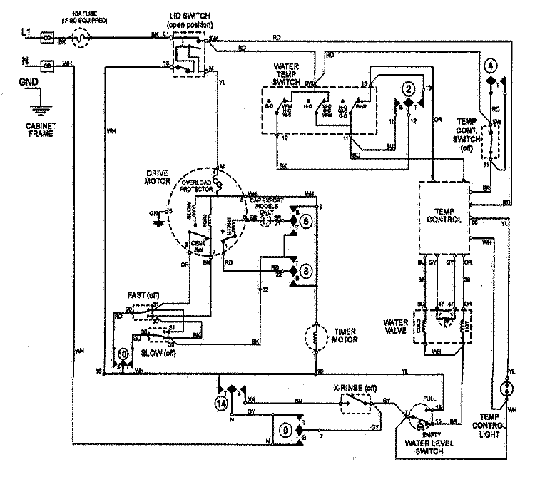 WIRING INFORMATION Diagram and Parts List for MAV7750AGW  Maytag Washer