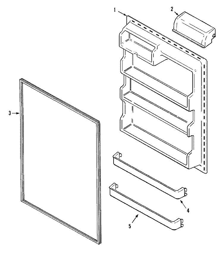 FRESH FOOD INNER DOOR Diagram and Parts List for PTB1952FRQ  Maytag Refrigerator