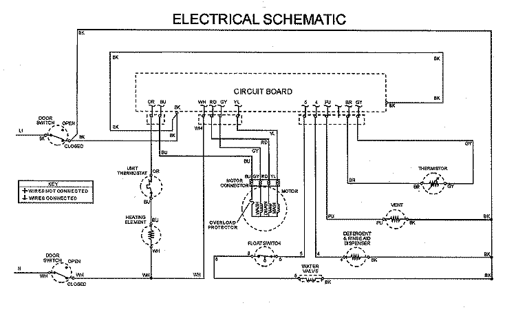 WIRING INFORMATION Diagram and Parts List for MDB6658AWQ  Maytag Dishwasher
