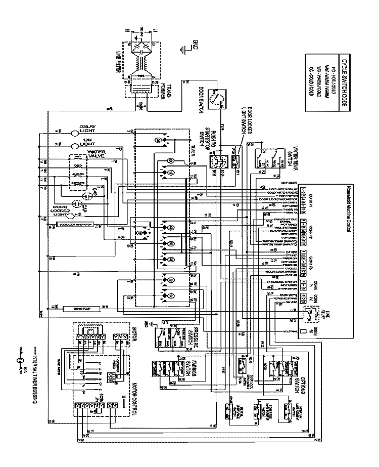 WIRING INFORMATION Diagram and Parts List for MAH3000BGW  Maytag Washer