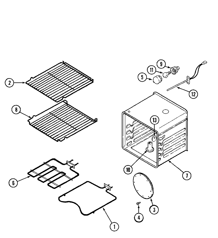 OVEN Diagram and Parts List for JJW8230AAB  Jenn-Air Wall Oven
