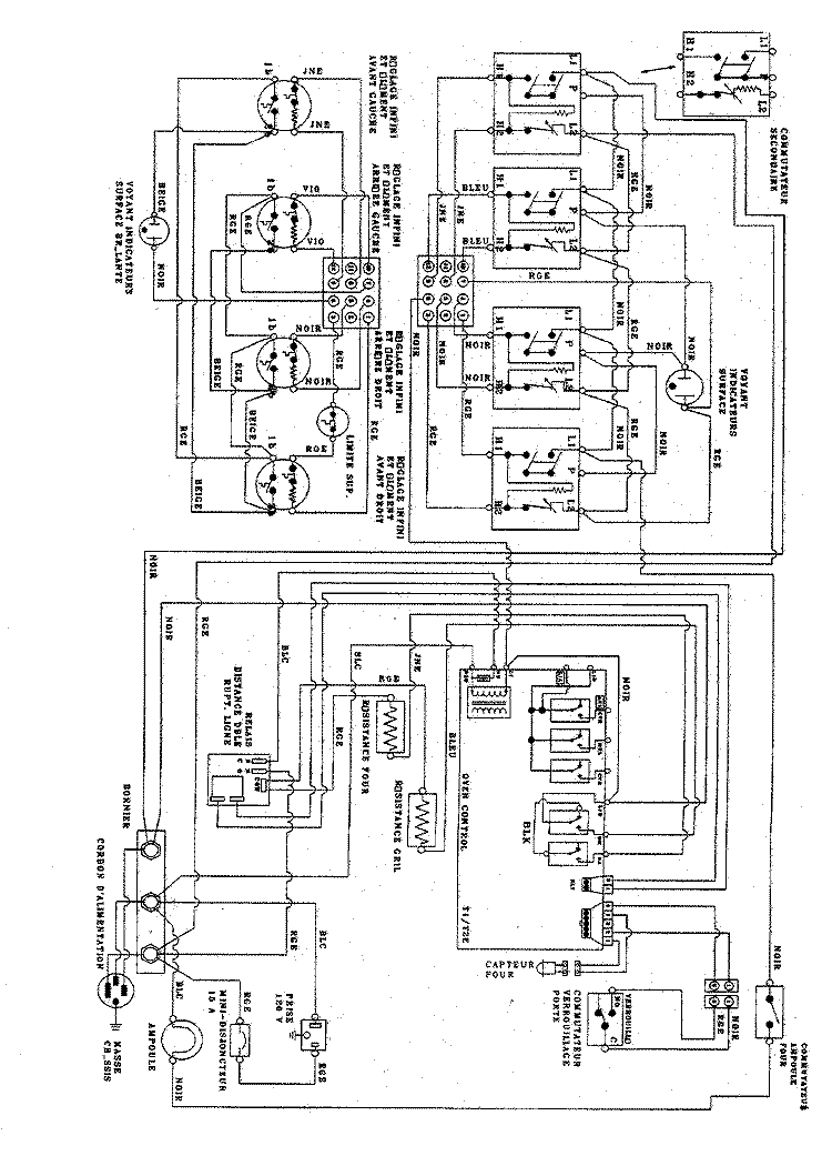 WIRING INFORMATION (FCH) Diagram and Parts List for CE38700BCV  Crosley Range