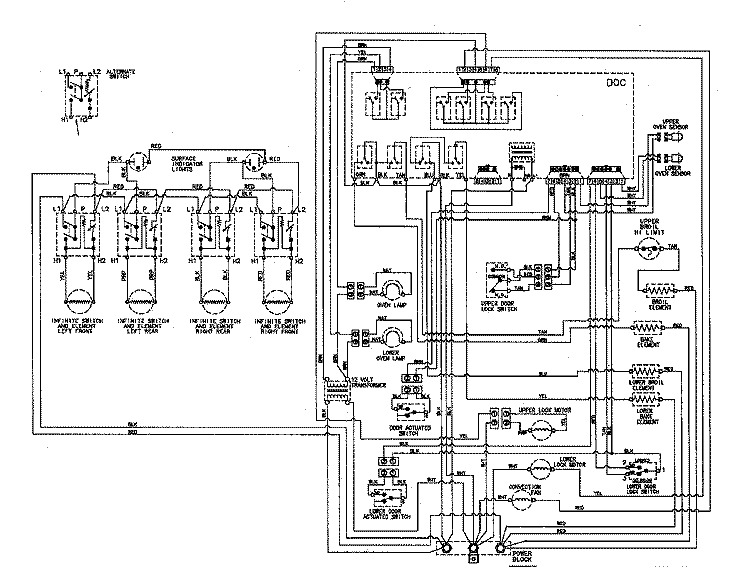WIRING INFORMATION Diagram and Parts List for MER6550BAW  Maytag Range