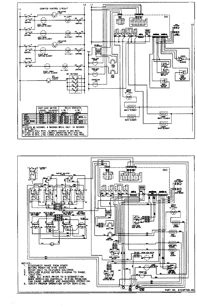 WIRING INFORMATION Diagram and Parts List for MER6769BAQ  Maytag Range