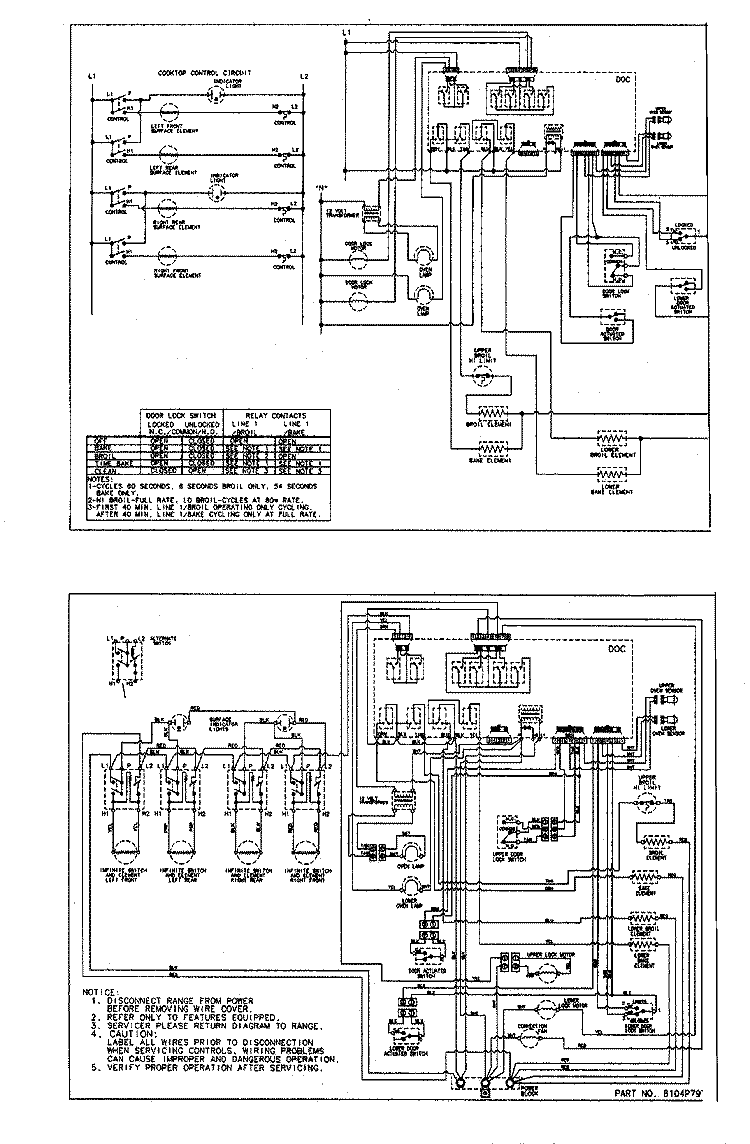 WIRING INFORMATION Diagram and Parts List for MER6549BAQ  Maytag Range