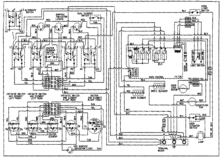 WIRING INFORMATION Diagram and Parts List for MER5870BAW  Maytag Range