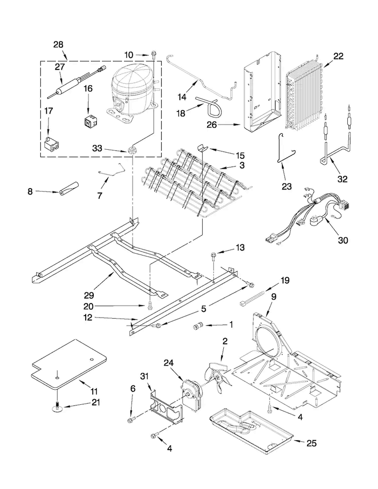 Unit Parts Diagram and Parts List for MSD2573VES03  Maytag Refrigerator