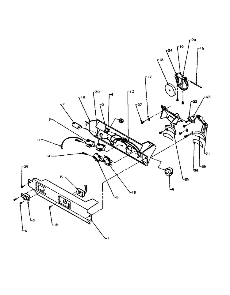 Ice And Water Cavity Diagram and Parts List for SZD27NE-P1162410WE  Amana Refrigerator