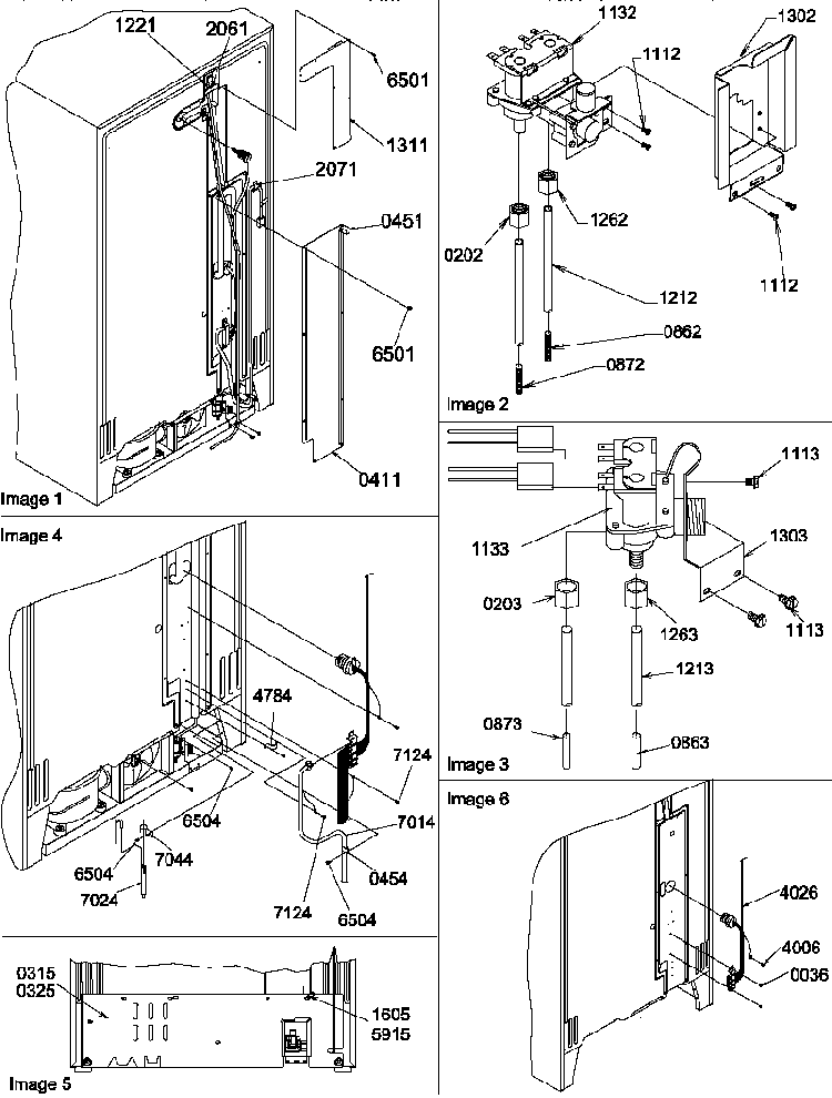 Cabinet Back Diagram and Parts List for SBDE20S4SW-P1190906WW  Amana Refrigerator